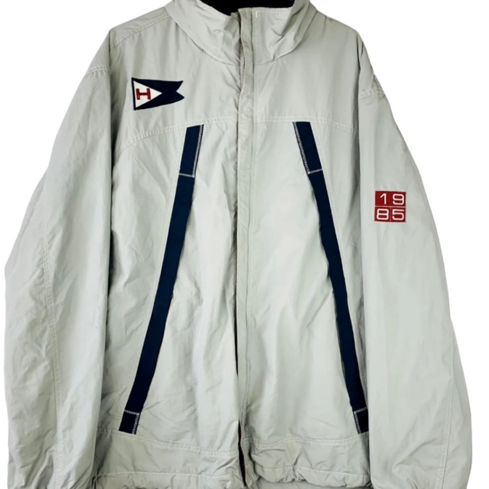 Vtg Tommy Hilfiger Mens Sz XXL 90s Windbreaker Yacht Jacket Logo 1985 Sailing